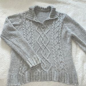 Grey Knitted Winter Sweater